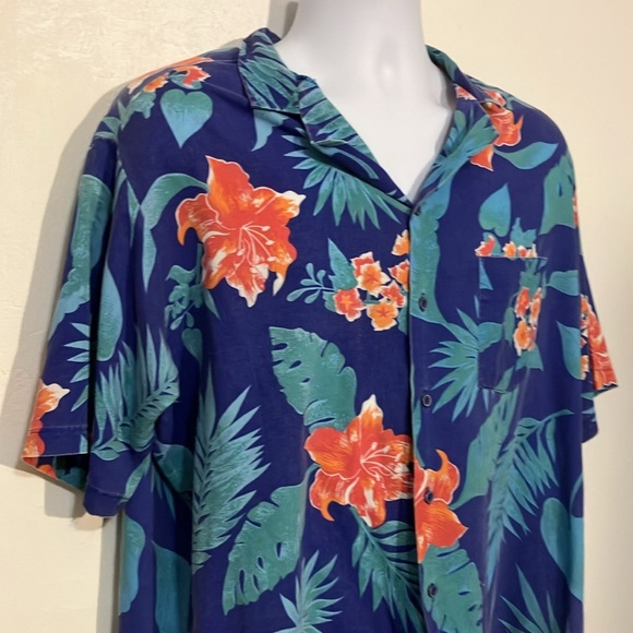 Vintage 1980’s Shore Things men’s Hawaiian floral shirt made in USA XL - Picture 2 of 7